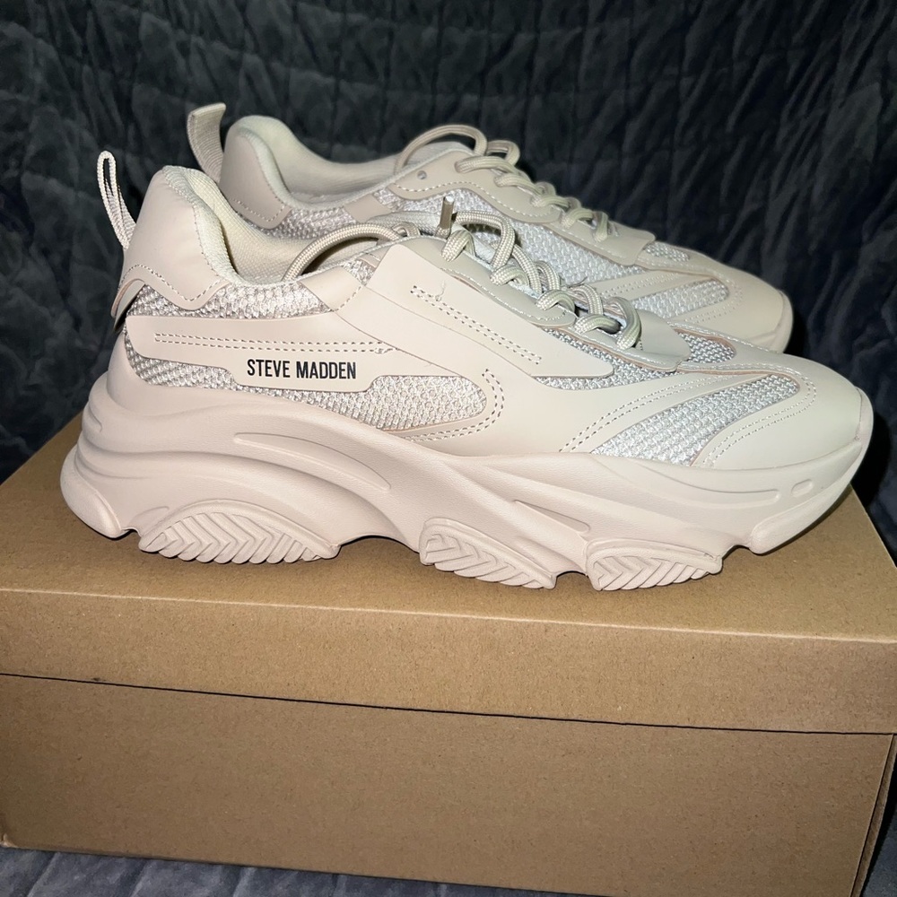 Steve Madden Cream Chunky Sneakers